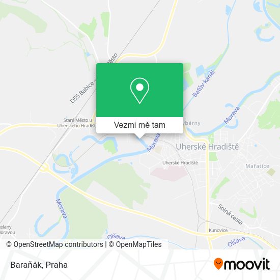 Baraňák mapa
