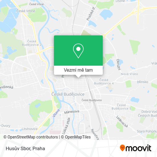 Husův Sbor mapa
