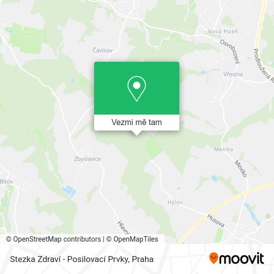 Stezka Zdraví - Posilovací Prvky mapa