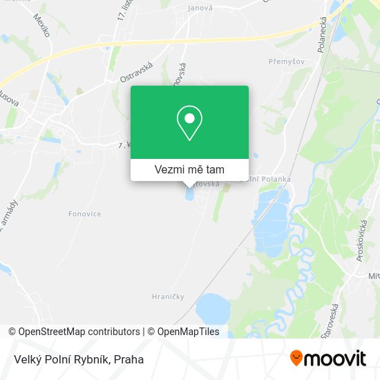 Velký Polní Rybník mapa