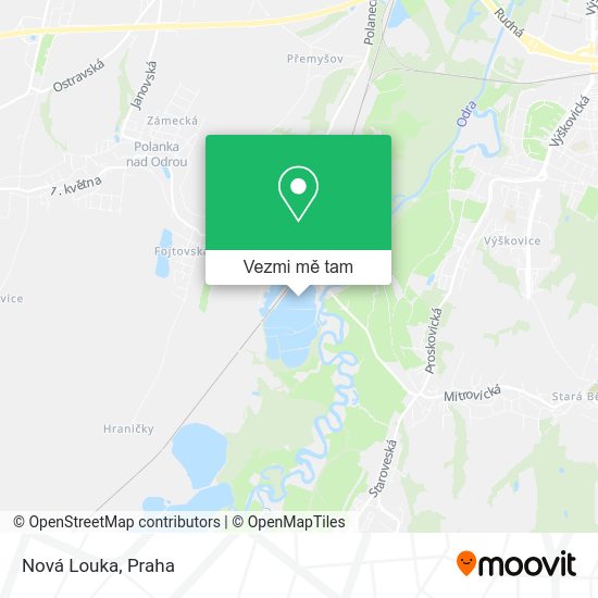Nová Louka mapa