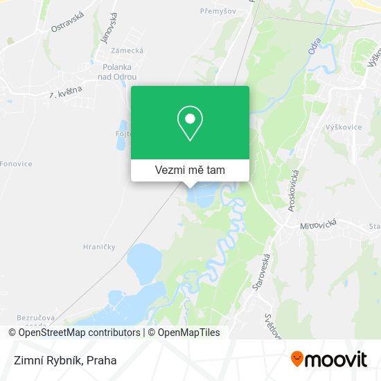 Zimní Rybník mapa