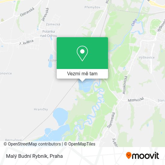 Malý Budní Rybník mapa