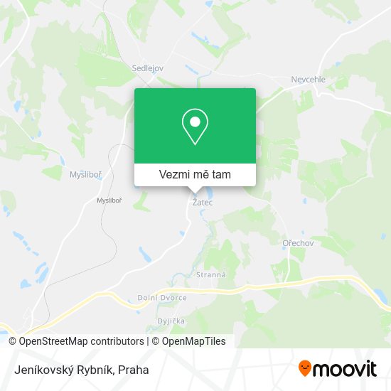 Jeníkovský Rybník mapa
