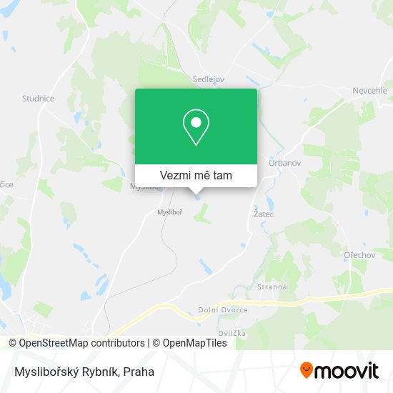 Myslibořský Rybník mapa