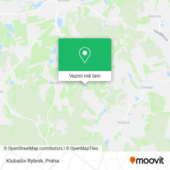 Klubalův Rybník mapa