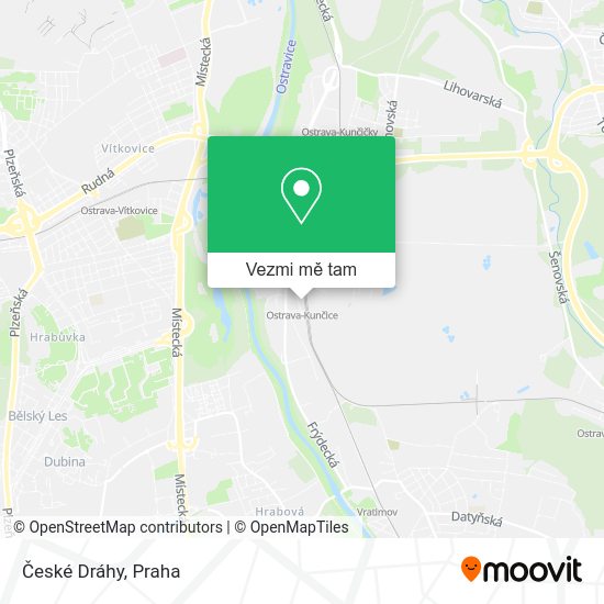 České Dráhy mapa