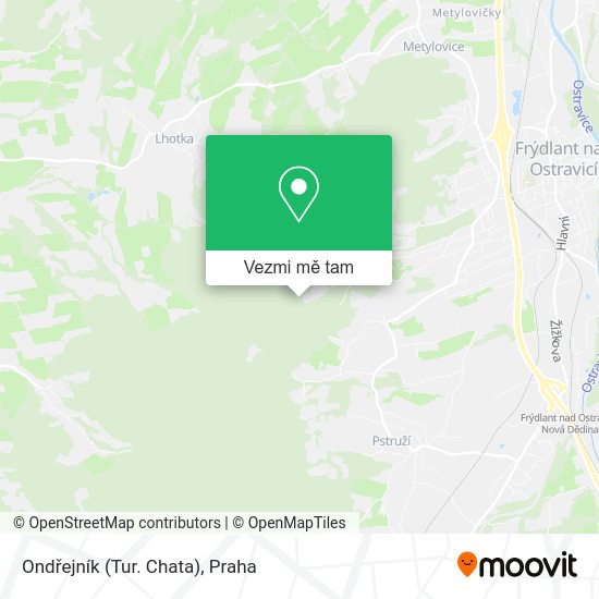 Ondřejník (Tur. Chata) mapa
