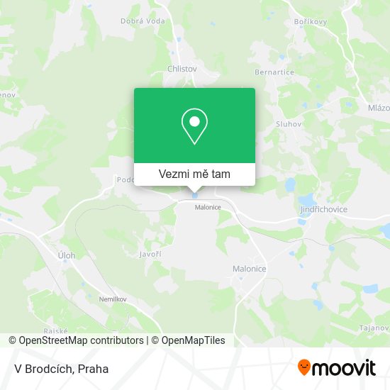V Brodcích mapa