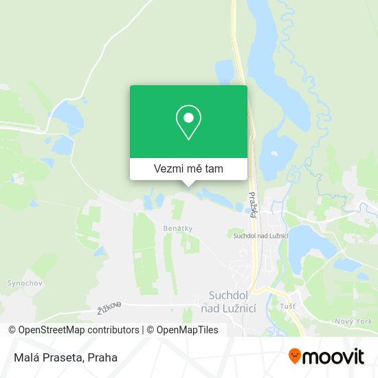 Malá Praseta mapa