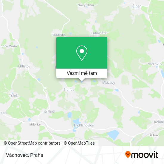 Váchovec mapa