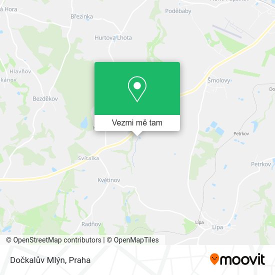 Dočkalův Mlýn mapa