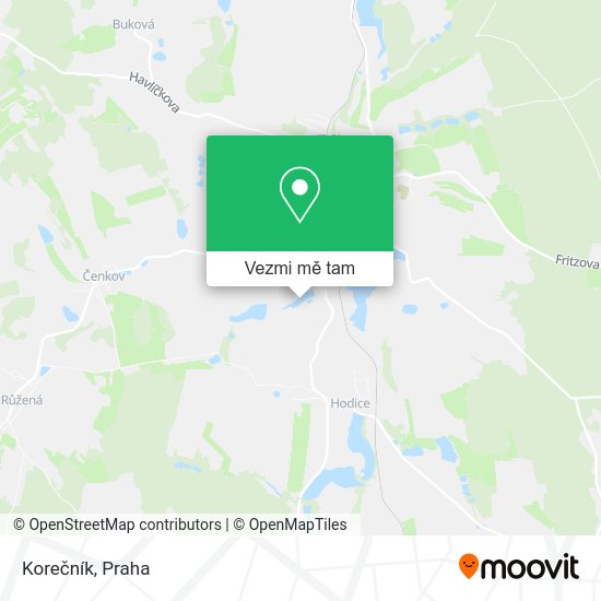 Korečník mapa