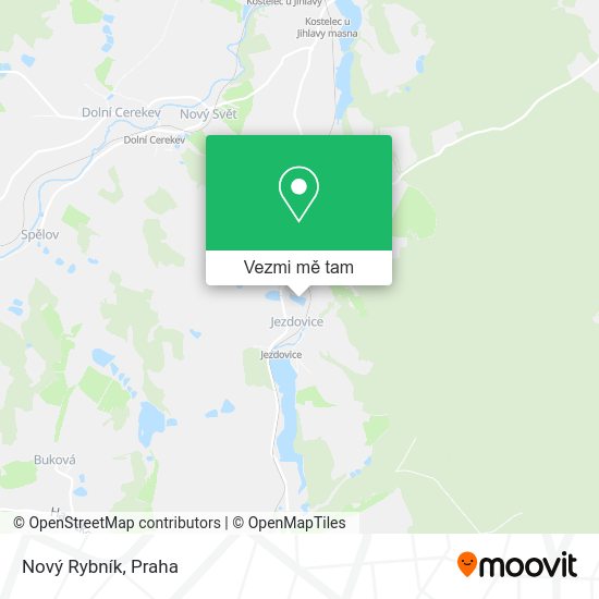Nový Rybník mapa