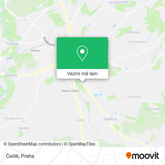 Čedík mapa