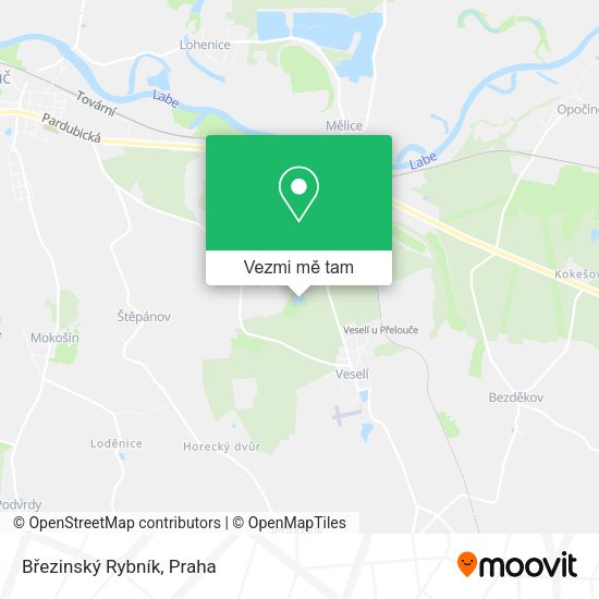 Březinský Rybník mapa