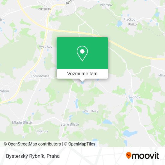 Bysterský Rybník mapa