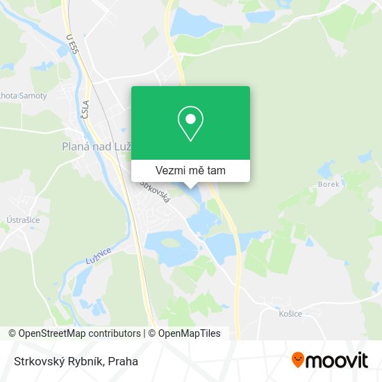 Strkovský Rybník mapa