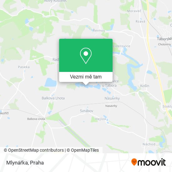Mlynářka mapa