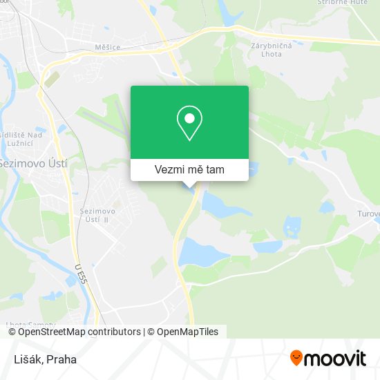 Lišák mapa