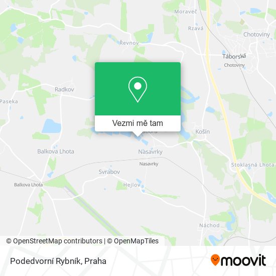 Podedvorní Rybník mapa