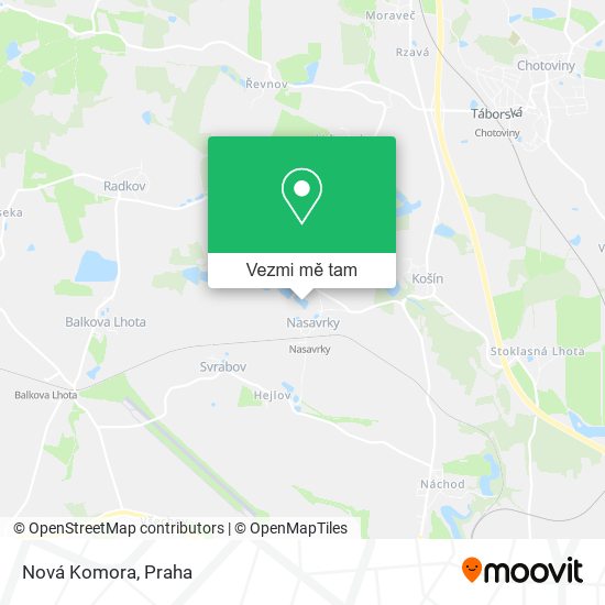 Nová Komora mapa
