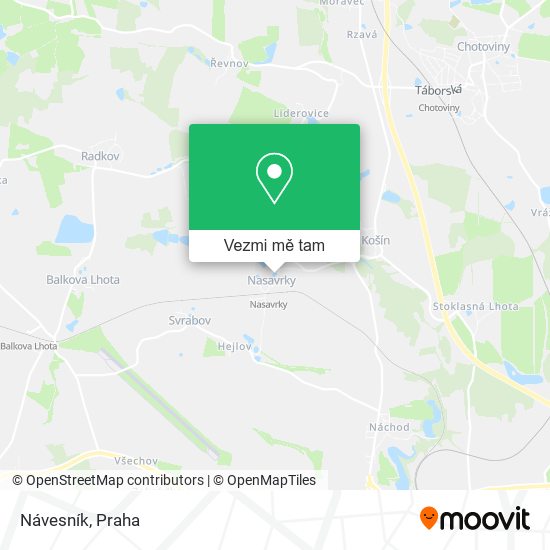 Návesník mapa