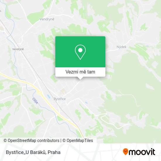 Bystřice,,U Baráků mapa