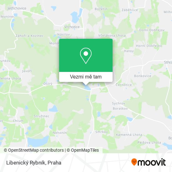 Libenický Rybník mapa