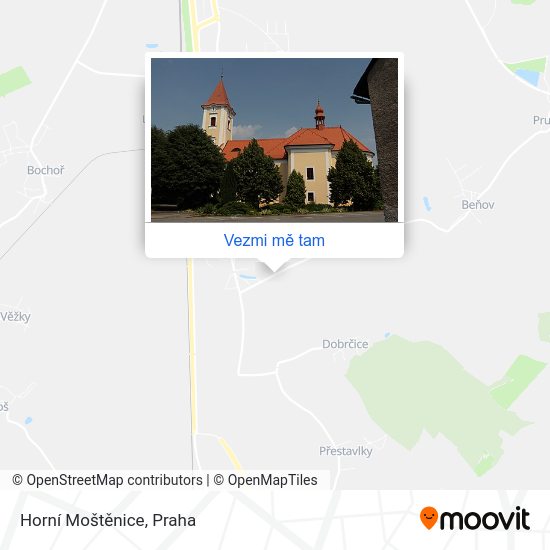 Horní Moštěnice mapa