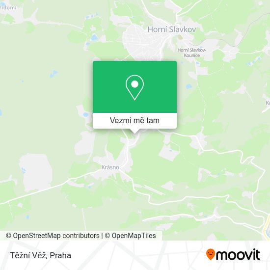 Těžní Věž mapa