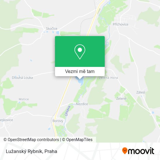 Lužanský Rybník mapa