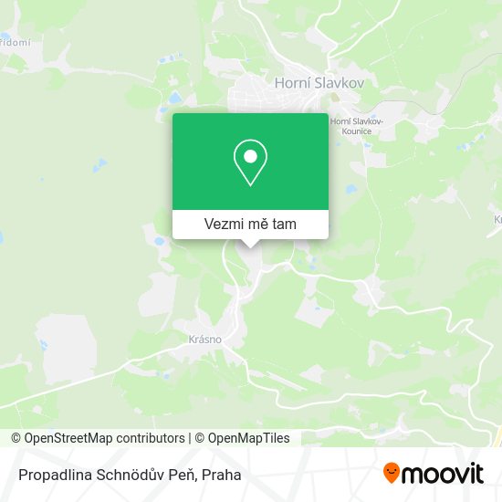 Propadlina Schnödův Peň mapa