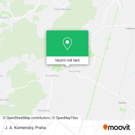 J. A. Komenský mapa