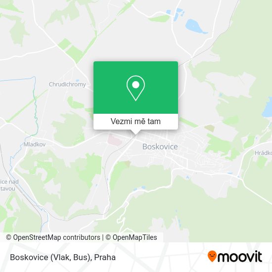 Boskovice (Vlak, Bus) mapa