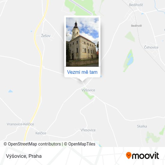 Výšovice mapa