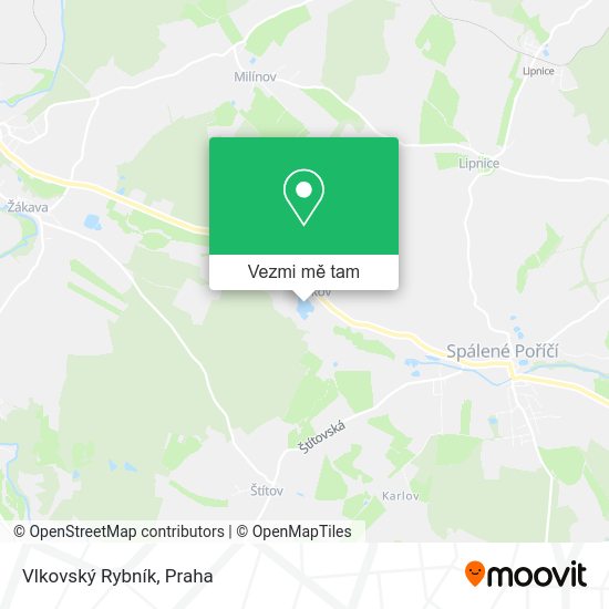 Vlkovský Rybník mapa