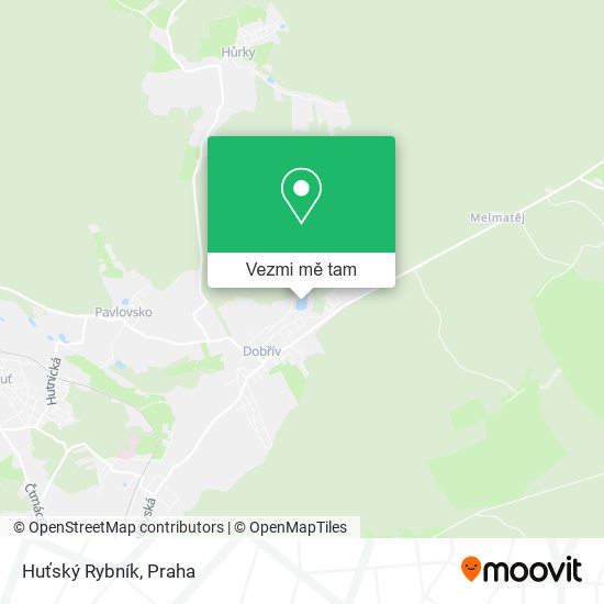 Huťský Rybník mapa