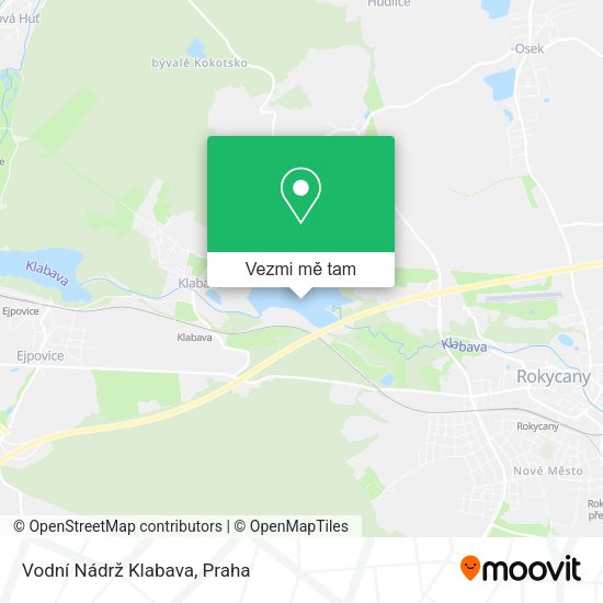 Vodní Nádrž Klabava mapa