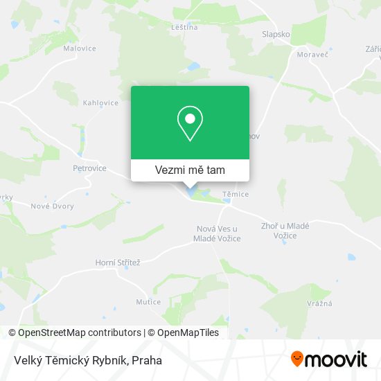 Velký Těmický Rybník mapa