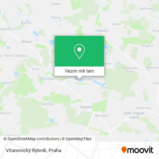 Vitanovický Rybník mapa