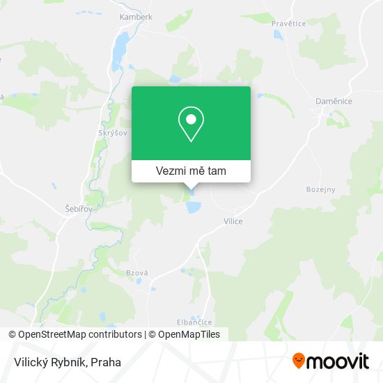 Vilický Rybník mapa