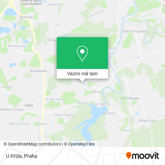 U Kříže mapa