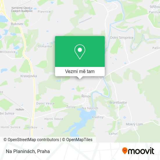 Na Planinách mapa