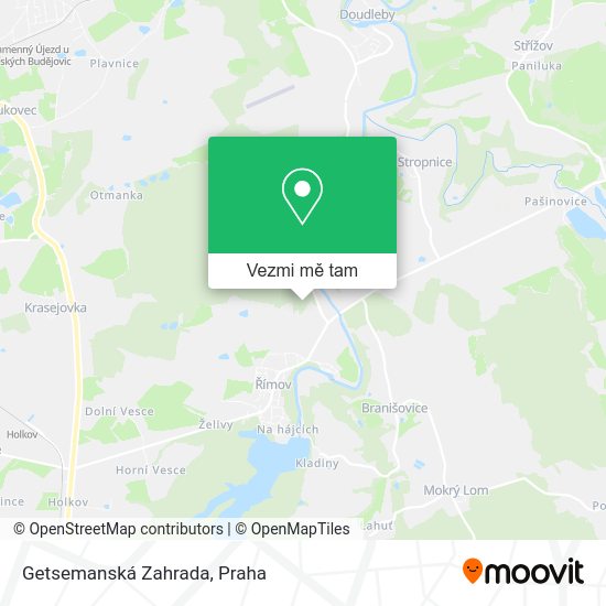 Getsemanská Zahrada mapa