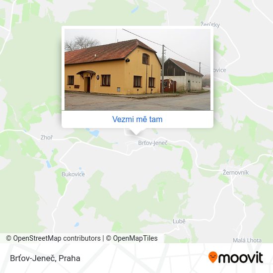 Brťov-Jeneč mapa