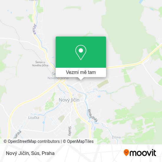 Nový Jičín, Sús mapa