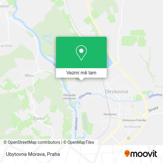 Ubytovna Morava mapa