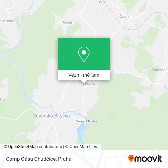 Camp Oása Chudčice mapa