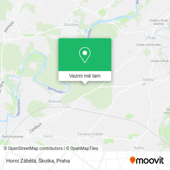 Horní Zábělá, Školka mapa